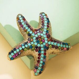 ⭐️ Betsey Johnson NEW stunning starfish brooch ⭐️